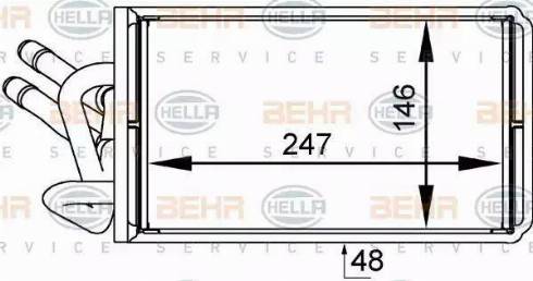 BEHR HELLA Service 8FH 351 333-041 - Scambiatore calore, Riscaldamento abitacolo www.autoricambit.com