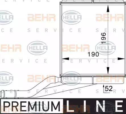 BEHR HELLA Service 8FH 351 333-011 - Scambiatore calore, Riscaldamento abitacolo www.autoricambit.com