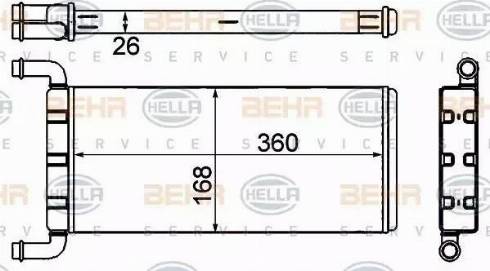 BEHR HELLA Service 8FH 351 333-214 - Scambiatore calore, Riscaldamento abitacolo www.autoricambit.com