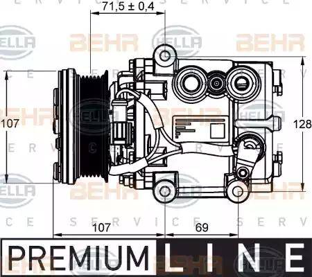 BEHR HELLA Service 8FK 351 113-421 - Compressore, Climatizzatore www.autoricambit.com