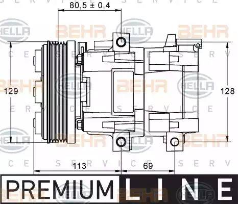 BEHR HELLA Service 8FK 351 113-391 - Compressore, Climatizzatore www.autoricambit.com