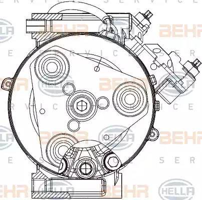 BEHR HELLA Service 8FK 351 334-431 - Compressore, Climatizzatore www.autoricambit.com