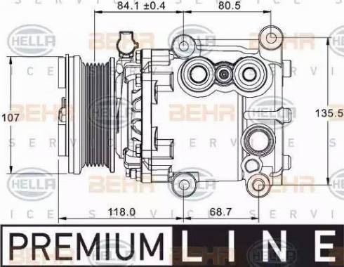 BEHR HELLA Service 8FK 351 334-091 - Compressore, Climatizzatore www.autoricambit.com