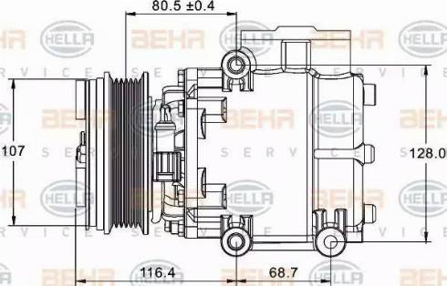 BEHR HELLA Service 8FK 351 334-101 - Compressore, Climatizzatore www.autoricambit.com