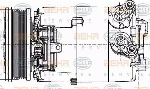 BEHR HELLA Service 8FK 351 334-351 - Compressore, Climatizzatore www.autoricambit.com