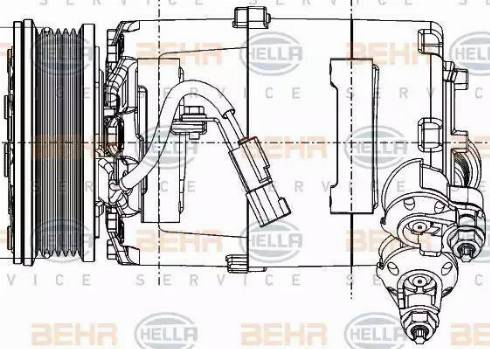 BEHR HELLA Service 8FK 351 334-361 - Compressore, Climatizzatore www.autoricambit.com