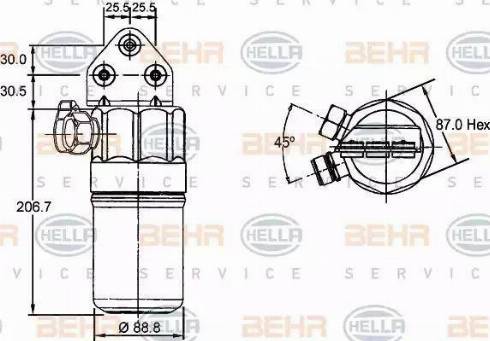 BEHR HELLA Service 8FT 351 197-321 - Essiccatore, Climatizzatore www.autoricambit.com