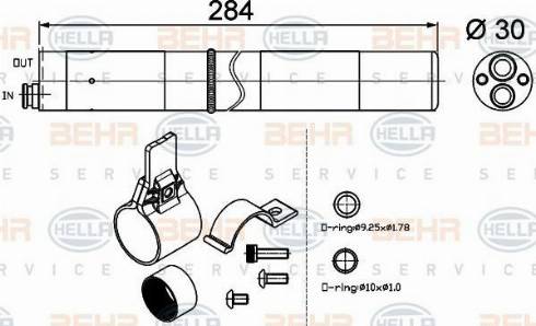 BEHR HELLA Service 8FT 351 200-274 - Essiccatore, Climatizzatore www.autoricambit.com