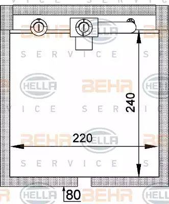 BEHR HELLA Service 8FV 351 336-011 - Evaporatore, Climatizzatore www.autoricambit.com