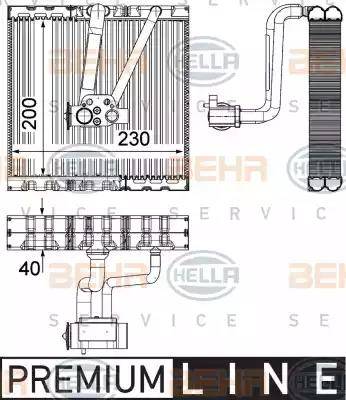 BEHR HELLA Service 8FV 351 330-711 - Evaporatore, Climatizzatore www.autoricambit.com