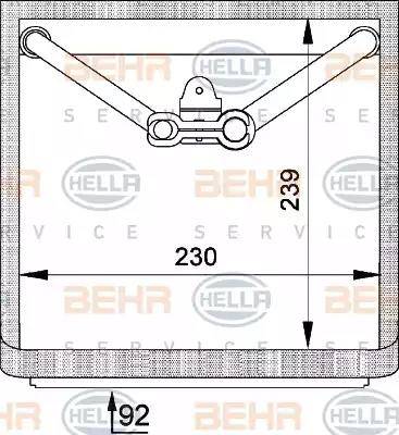 BEHR HELLA Service 8FV 351 210-751 - Evaporatore, Climatizzatore www.autoricambit.com