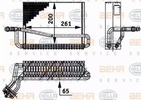 BEHR HELLA Service 8FV 351 211-551 - Evaporatore, Climatizzatore www.autoricambit.com