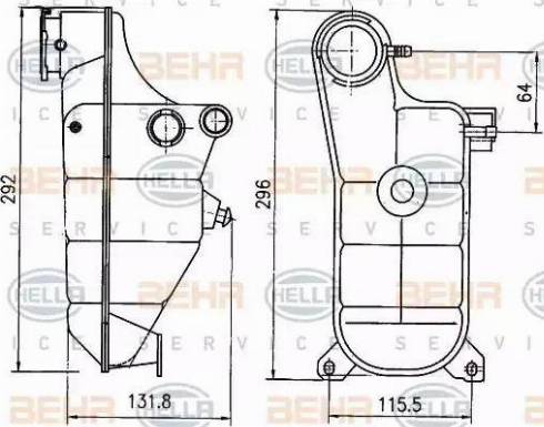 BEHR HELLA Service 8MA 376 755-151 - Serbatoio compensazione, Refrigerante www.autoricambit.com