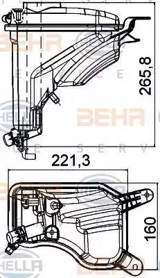 BEHR HELLA Service 8MA 376 789-751 - Serbatoio compensazione, Refrigerante www.autoricambit.com