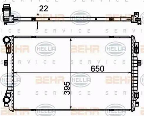 BEHR HELLA Service 8MK 376 901-374 - Radiatore, Raffreddamento motore www.autoricambit.com