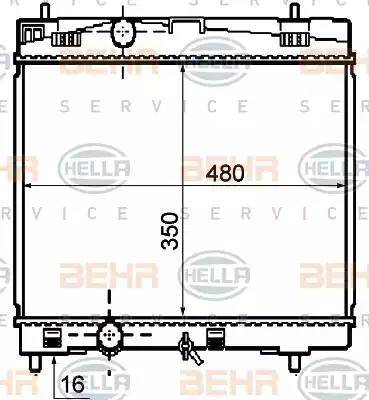 BEHR HELLA Service 8MK 376 790-061 - Radiatore, Raffreddamento motore www.autoricambit.com