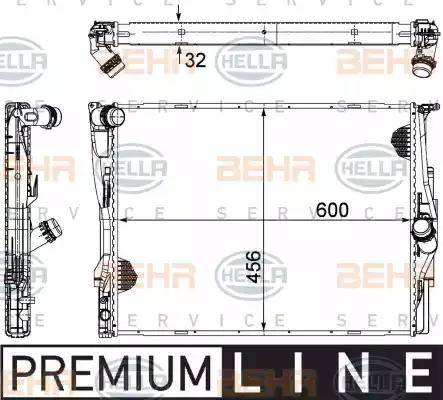 BEHR HELLA Service 8MK 376 754-071 - Radiatore, Raffreddamento motore www.autoricambit.com