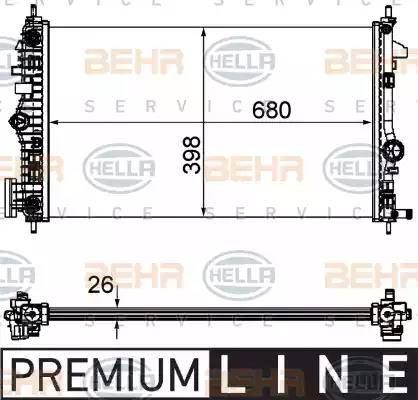 BEHR HELLA Service 8MK 376 754-361 - Radiatore, Raffreddamento motore www.autoricambit.com