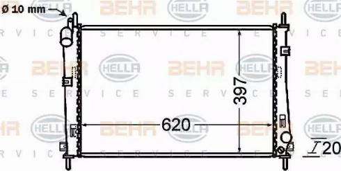 BEHR HELLA Service 8MK 376 754-781 - Radiatore, Raffreddamento motore www.autoricambit.com