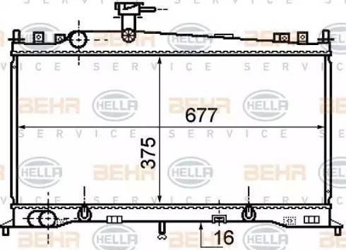 BEHR HELLA Service 8MK 376 750-271 - Radiatore, Raffreddamento motore www.autoricambit.com