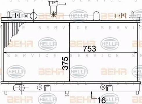 BEHR HELLA Service 8MK 376 769-681 - Radiatore, Raffreddamento motore www.autoricambit.com