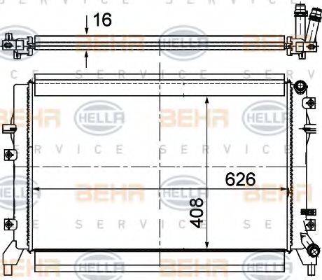 BEHR HELLA Service 8MK 376 764-624 - Radiatore, Raffreddamento motore www.autoricambit.com