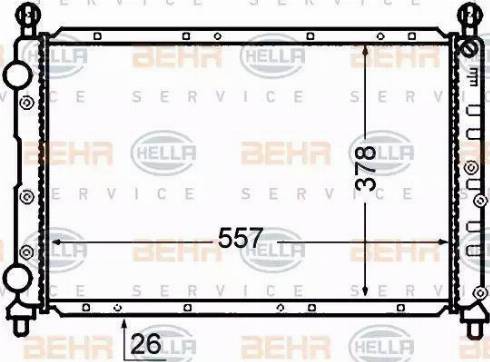 BEHR HELLA Service 8MK 376 766-101 - Radiatore, Raffreddamento motore www.autoricambit.com