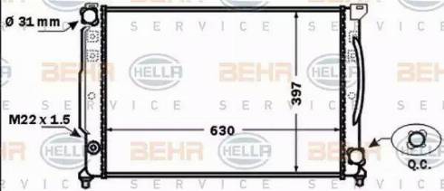 BEHR HELLA Service 8MK 376 766-131 - Radiatore, Raffreddamento motore www.autoricambit.com