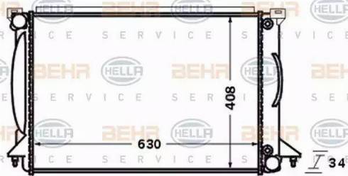 BEHR HELLA Service 8MK 376 766-344 - Radiatore, Raffreddamento motore www.autoricambit.com