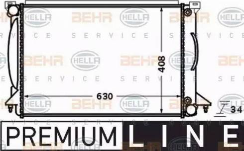 BEHR HELLA Service 8MK 376 766-341 - Radiatore, Raffreddamento motore www.autoricambit.com