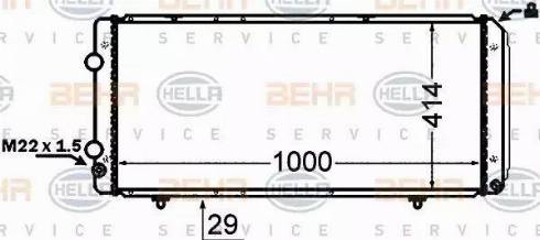 BEHR HELLA Service 8MK 376 766-751 - Radiatore, Raffreddamento motore www.autoricambit.com