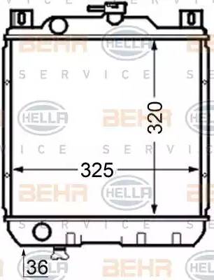 BEHR HELLA Service 8MK 376 704-791 - Radiatore, Raffreddamento motore www.autoricambit.com