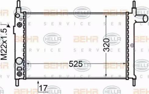 BEHR HELLA Service 8MK 376 704-771 - Radiatore, Raffreddamento motore www.autoricambit.com