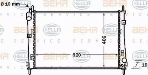 BEHR HELLA Service 8MK 376 705-551 - Radiatore, Raffreddamento motore www.autoricambit.com