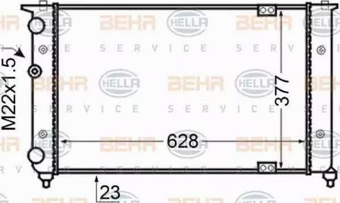 BEHR HELLA Service 8MK 376 705-561 - Radiatore, Raffreddamento motore www.autoricambit.com