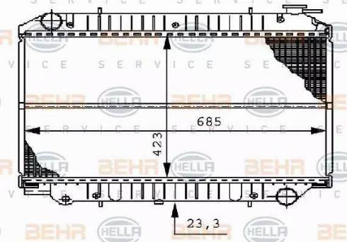 BEHR HELLA Service 8MK 376 706-521 - Radiatore, Raffreddamento motore www.autoricambit.com