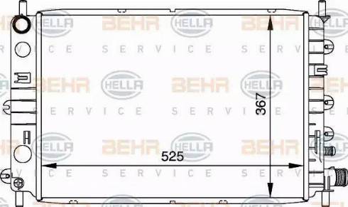 BEHR HELLA Service 8MK 376 706-651 - Radiatore, Raffreddamento motore www.autoricambit.com