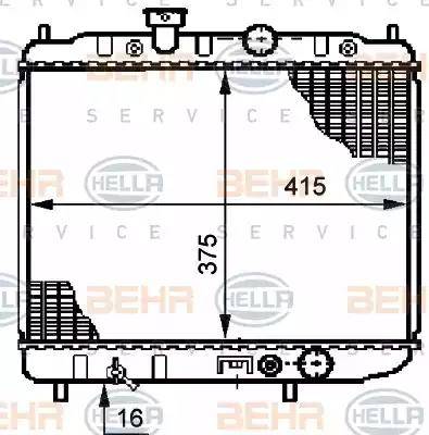 BEHR HELLA Service 8MK 376 708-541 - Radiatore, Raffreddamento motore www.autoricambit.com