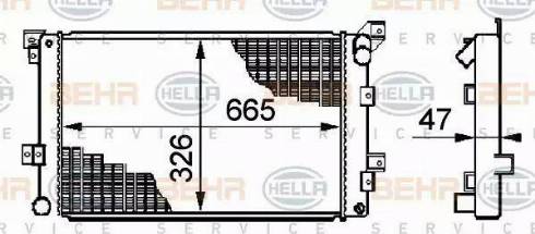 BEHR HELLA Service 8MK 376 708-511 - Radiatore, Raffreddamento motore www.autoricambit.com