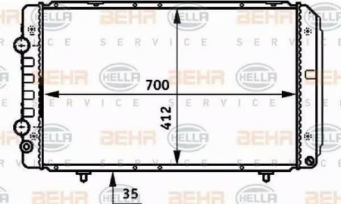 BEHR HELLA Service 8MK 376 707-071 - Radiatore, Raffreddamento motore www.autoricambit.com