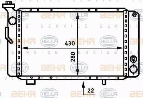 BEHR HELLA Service 8MK 376 707-131 - Radiatore, Raffreddamento motore www.autoricambit.com