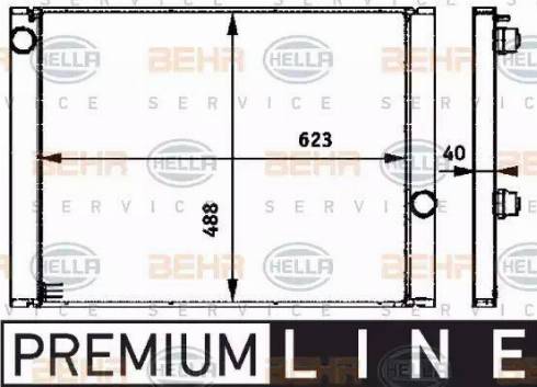 BEHR HELLA Service 8MK 376 719-151 - Radiatore, Raffreddamento motore www.autoricambit.com