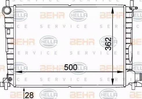 BEHR HELLA Service 8MK 376 714-241 - Radiatore, Raffreddamento motore www.autoricambit.com