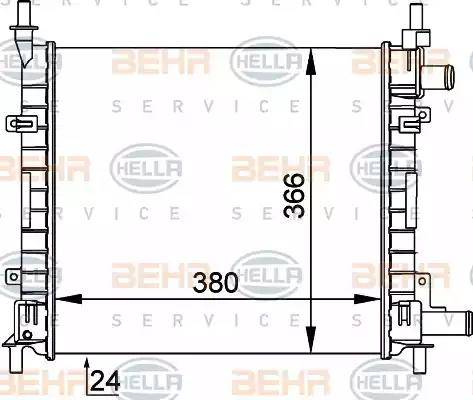 BEHR HELLA Service 8MK 376 714-251 - Radiatore, Raffreddamento motore www.autoricambit.com