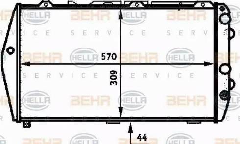 BEHR HELLA Service 8MK 376 715-141 - Radiatore, Raffreddamento motore www.autoricambit.com