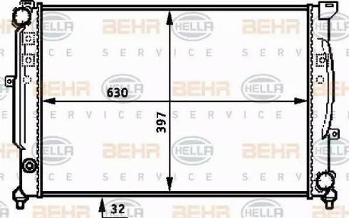 BEHR HELLA Service 8MK 376 715-334 - Radiatore, Raffreddamento motore www.autoricambit.com