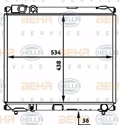 BEHR HELLA Service 8MK 376 716-441 - Radiatore, Raffreddamento motore www.autoricambit.com