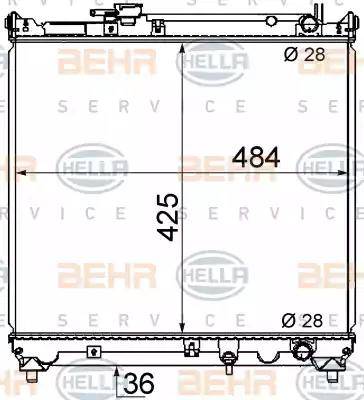 BEHR HELLA Service 8MK 376 716-421 - Radiatore, Raffreddamento motore www.autoricambit.com