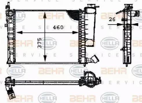 BEHR HELLA Service 8MK 376 716-634 - Radiatore, Raffreddamento motore www.autoricambit.com