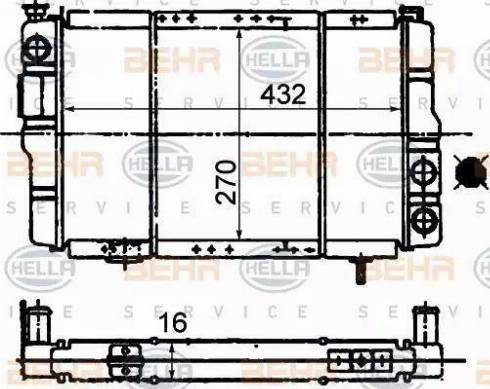 BEHR HELLA Service 8MK 376 716-011 - Radiatore, Raffreddamento motore www.autoricambit.com